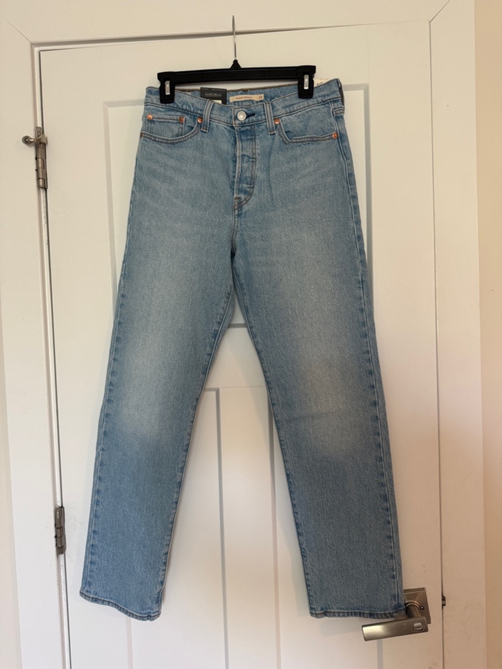 Levi's Light Blue High-Rise Straight Jeans